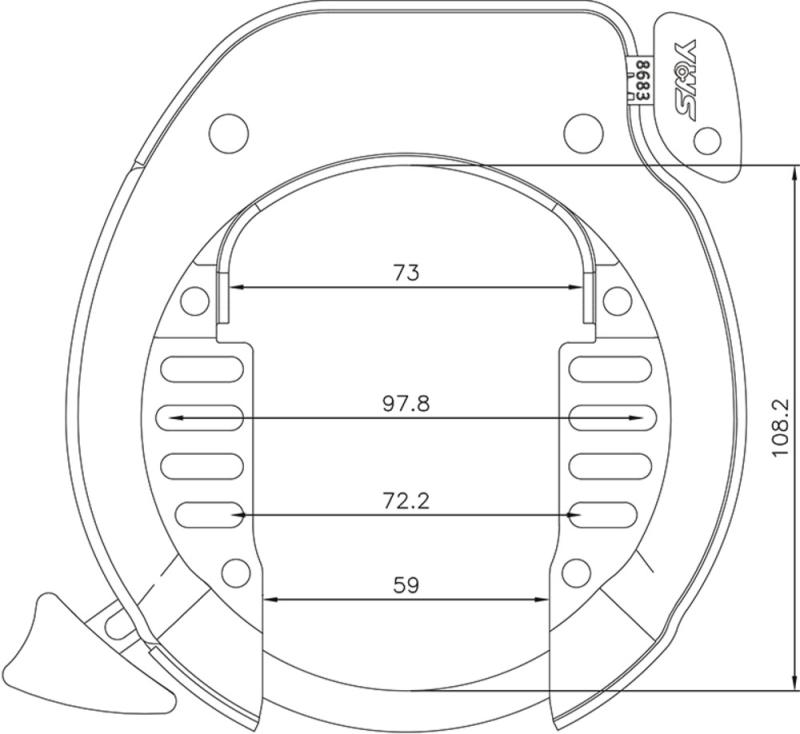 Ringlås YWS, bred till kätting