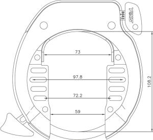 Ringlås YWS, bred till kätting