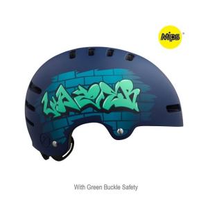 Lazer hjälm One+ MIPS GS Matte Blue Graffiti S