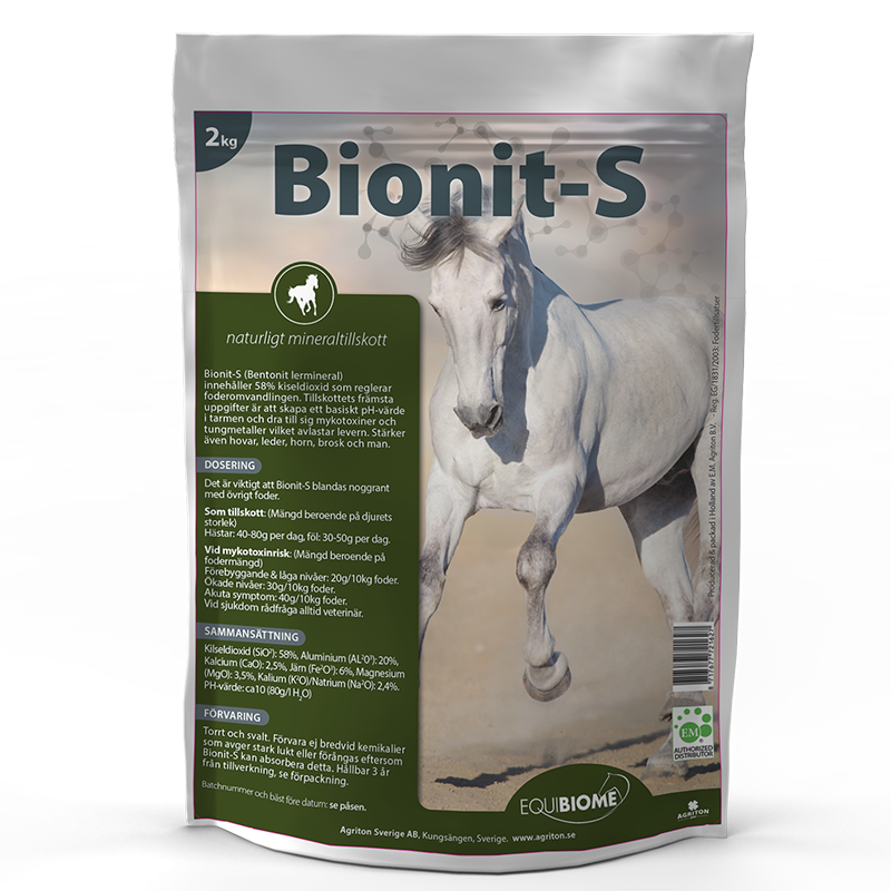 Bionit-S Fodertillsats med bentonit Equibiome 2 kg