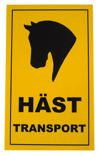 Hästtransportskylt