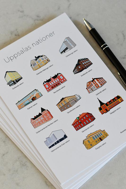 Uppsalas nationer KORT A5, 10 st