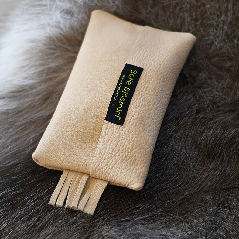 Mini Bag i äggskalsfärgat läder