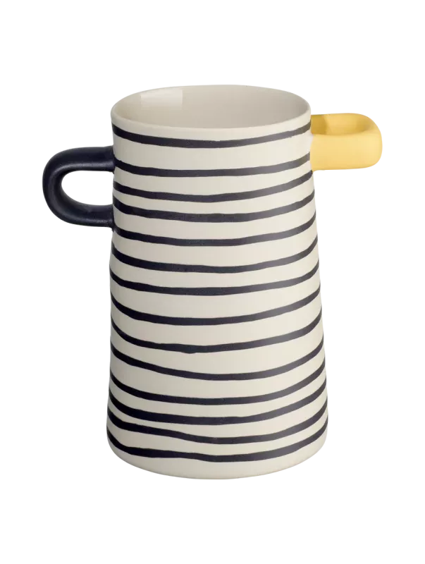 Narrow striped vase 17 cm