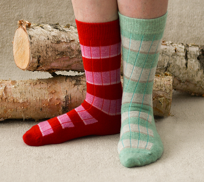 Boston Woman ullstrumpa av merino och cachmere