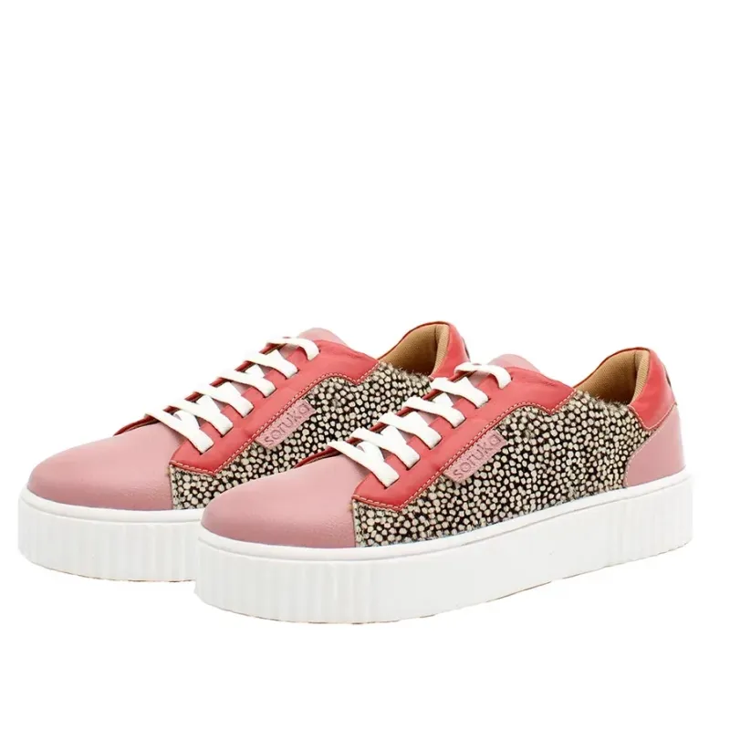 Sneakers i läderspill