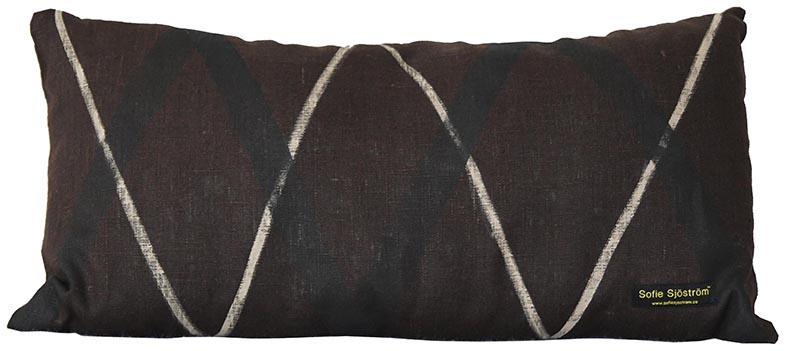 Pillow Lines Brown /beige and black