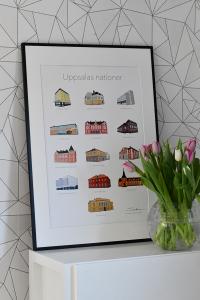 Signed poster of student nations, Uppsala. A2 format