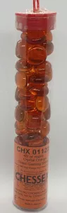 Crystal Orange Glass Stones Qty 40 or more (12-14 mm)
