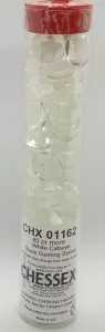 White Catseye Glass Stones Qty 40 or more (12-14 mm)