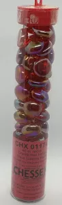 Crystal Red Iridized Glass Stones Qty 40 or more (12-14 mm)