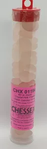 Crystal Pink Frosted Glass Stones Qty 40 or more (12-14 mm)