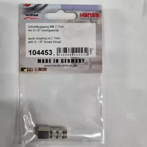 Quick coupling nd 2.7mm with G 1/8 inch female thread
