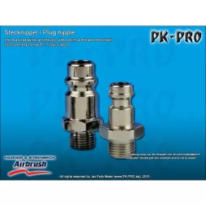 Plug in nipple nd 5.0mm - G 1/4 inch male thread