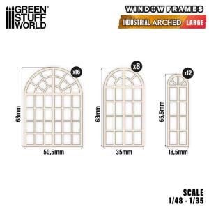 Industrial Arched Miniature Windows - Large