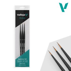 Vallejo Brush: Detail Series definition set synthetic hair (4/0,3/0,2/0)