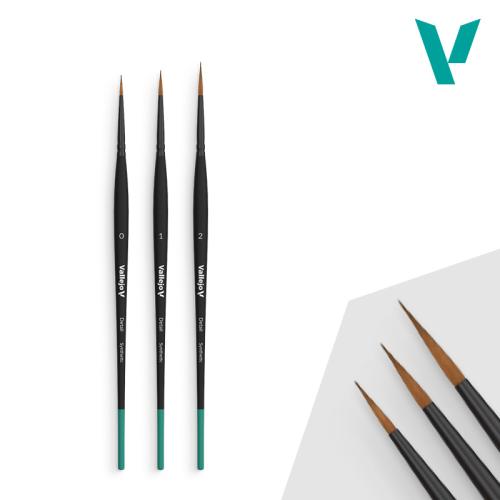 Vallejo Brush: Design set synthetic hair (sizes 0, 1, 2)