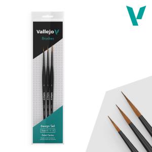 Vallejo Brush: Design set synthetic hair (sizes 0, 1, 2)