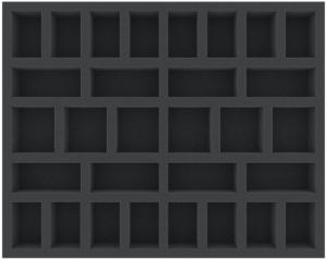 FSFJ040BO 40 mm (1.57 inch) full-size foam tray with 30 compartments