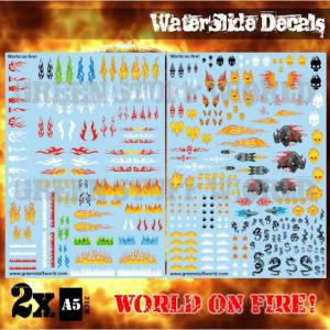 Waterslide Decals - World on Fire