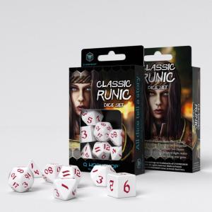 Classic Runic White & Red Dice Set (7)
