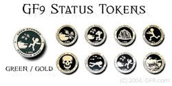GF9 Status Token Set: Green/Gold