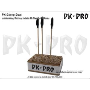 PK Paint Clamps (20x) +Holder (14x9cm)