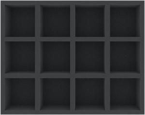 FSMEPQ060BO 60 MM FULL-SIZE FOAM TRAY WITH 12 COMPARTMENTS