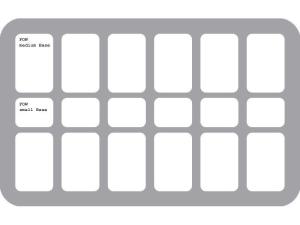 HS050BF01BO 50 mm (2 inch) half-size Figure Foam Tray with base