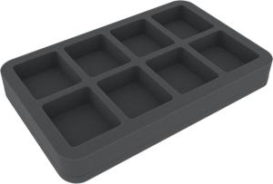 HS035BF02BO 35 mm (1.4 inch) half-size Figure Foam Tray for 8 large Flames of Wa