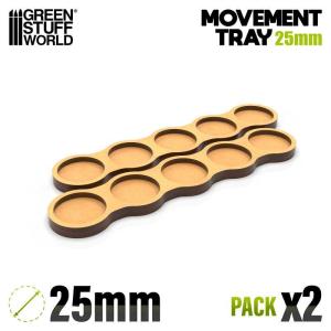 MDF Movement Trays - Skirmish AOS 25mm 5x1
