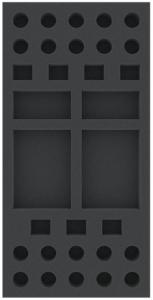 AUGN025BO 295 mm x 147,5 mm x 25 mm (1.00 inches) foam tray for board game boxes