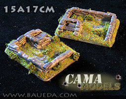 15mm Large Heavy Mortar scenic bases