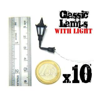 10x Classic WALL Lamps with LED Lights