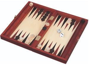 Backgammon Game (mörk träask)
