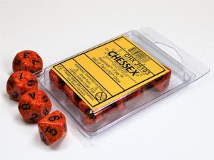 Fire Speckled Polyhedral Ten d10 Set
