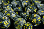 Vortex Dice 12mm d6 Black/yellow Dice Block (36 dice)