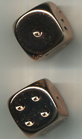 Copper Metallic look 16mm d6 Pair (2st)