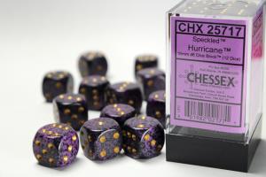Speckled 16mm d6 with pips Hurricane Dice Block (12 dice)