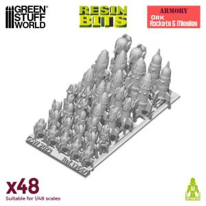 3D printed set: Ork Rockets and Missiles