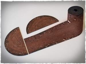 Miniature games scenery - dirt road stripe