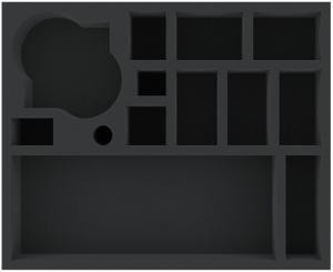 AVFL040BO 40 mm foam tray for Scythe board game box with 13 compartments