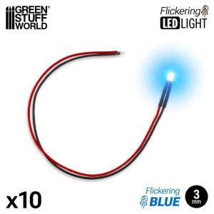 Blue Flickering LED Lights 3mm