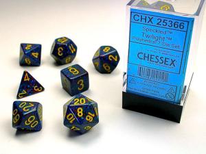 Speckled Polyhedral Twilight 7-Die Set
