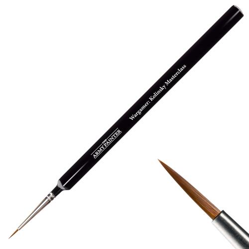 Wargamer Brush - Masterclass Kolinsky (black handle, triangular)