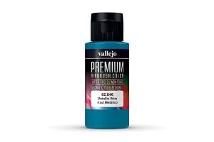 Vallejo Premium Airbrush Color: Metallic Blue (60 ml)