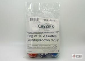 Bag of 10 Countup&down d20s