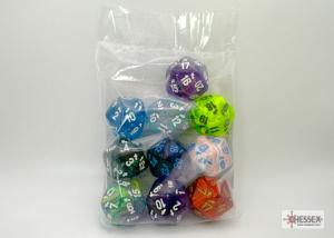Bag of 10 Countup&down d20s