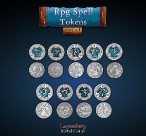 RPG Spell Tokens - Blue/Green