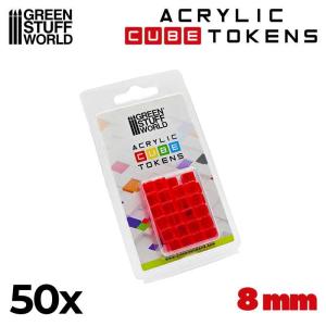 Red Cube tokens 8mm